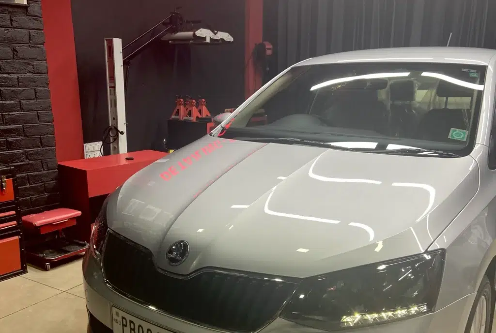 Skoda Rapid after ceramic coating Detailing Devils Jalandhar