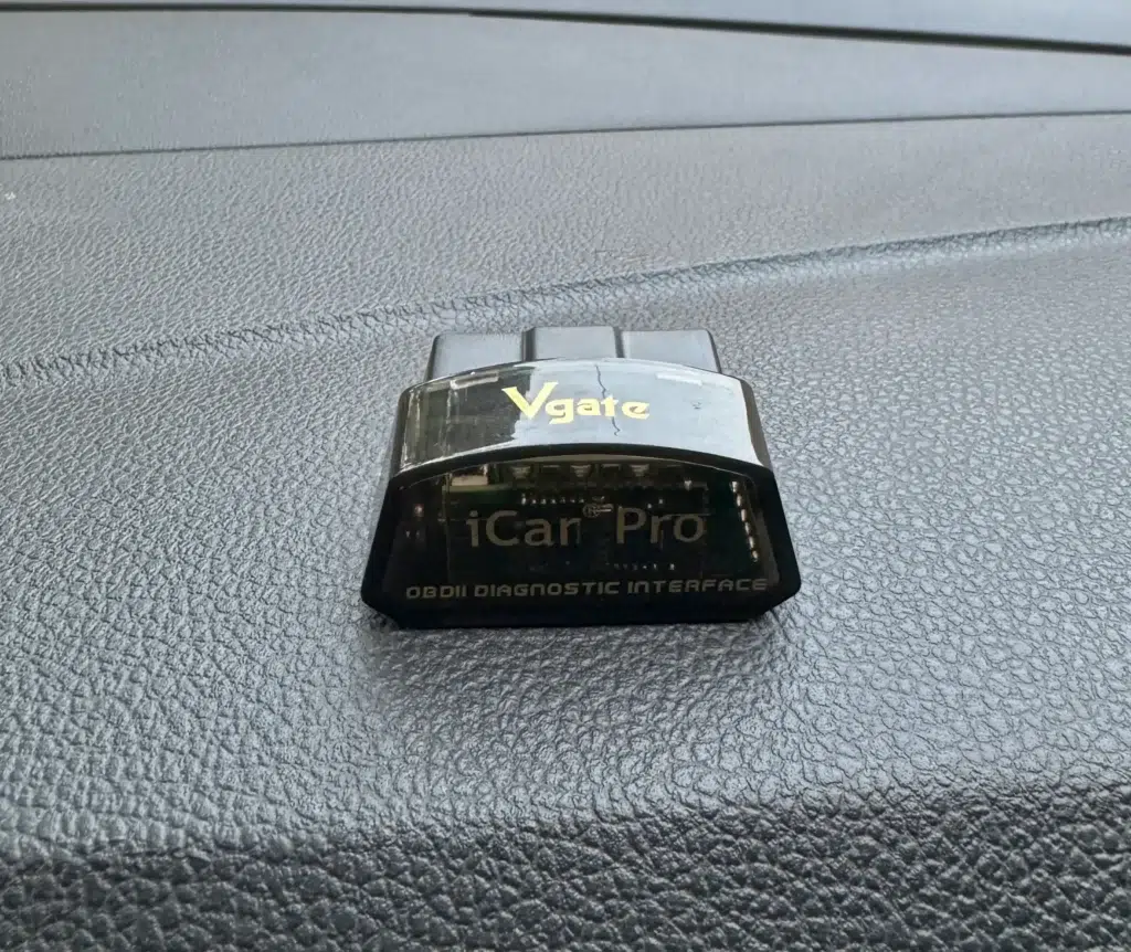 Vgate iCar Pro Bluetooth OBD2 scanner used to scan car engine and diagnostic codes