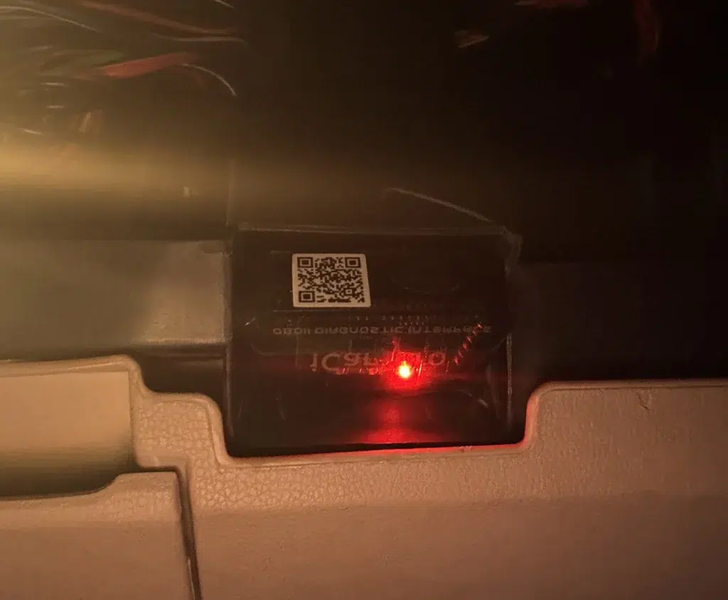 obd device plugged in skoda rapid