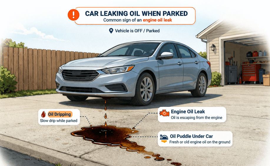 car leaking oil when parked