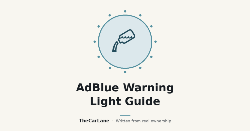 AdBlue Warning Light: What It Means and How to Fix It