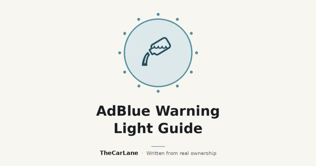 AdBlue Warning Light: What It Means and How to Fix It