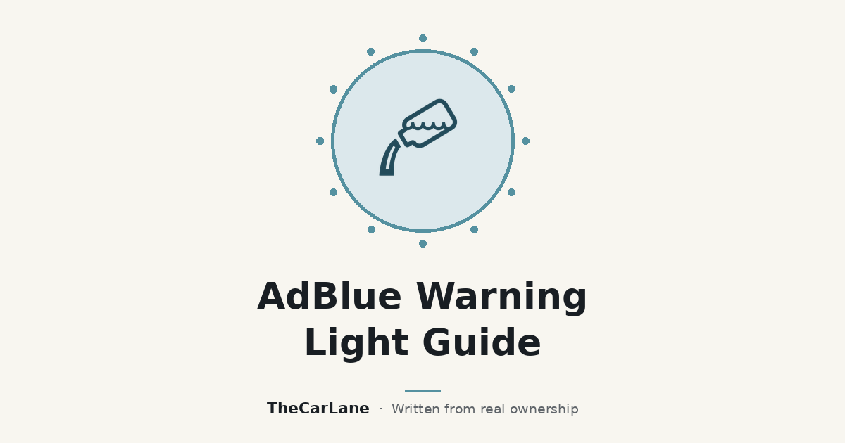 AdBlue Warning Light: What It Means and How to Fix It