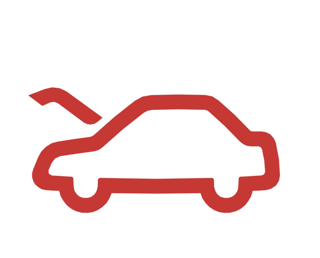 Skoda warning lights — bonnet open symbol