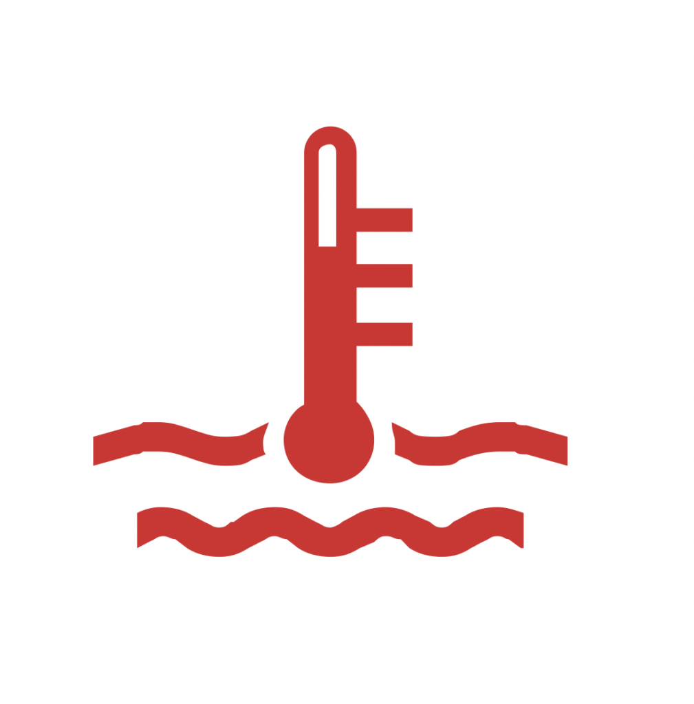 Skoda warning lights — coolant temperature symbol
