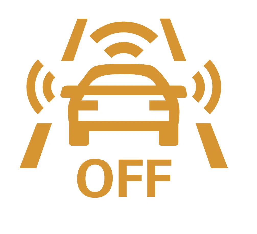 Skoda warning lights — front assist off symbol
