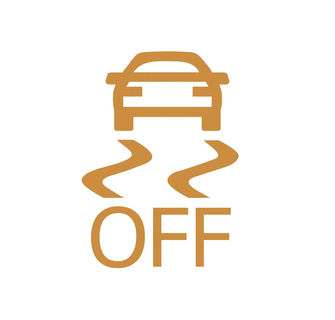 Skoda warning lights — traction control off symbol