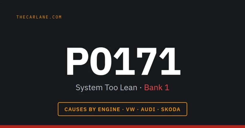 p0171 fault code on vw-skoda-audi