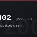 DTC P2002 fault code, also shown as P200200, on VW, Audi, Skoda and SEAT diesel scan tools