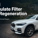 White BMW X5 parked, featured in an article explaining dpf regeneration