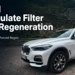 White BMW X5 parked, featured in an article explaining dpf regeneration