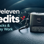 OBDeleven device on a Skoda Rapid steering wheel beside the text “OBDeleven Credits — Cost, Packs & How They Work.”