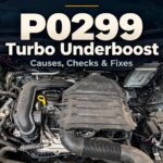Engine bay of a Skoda Rapid 1.0 TSI with the title P0299 Turbo Underboost: Causes, Checks and Fixes