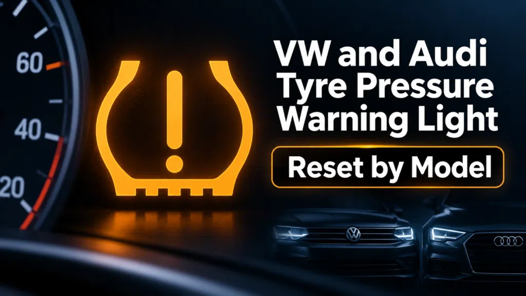 vw audi tyre pressure warning light reset by model featured